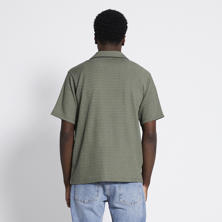 Short sleeve shirt "Steven Structure" Dark Green